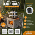 Katlanır Kamp Ocağı – Paslanmaz Çelik, Taşınabilir