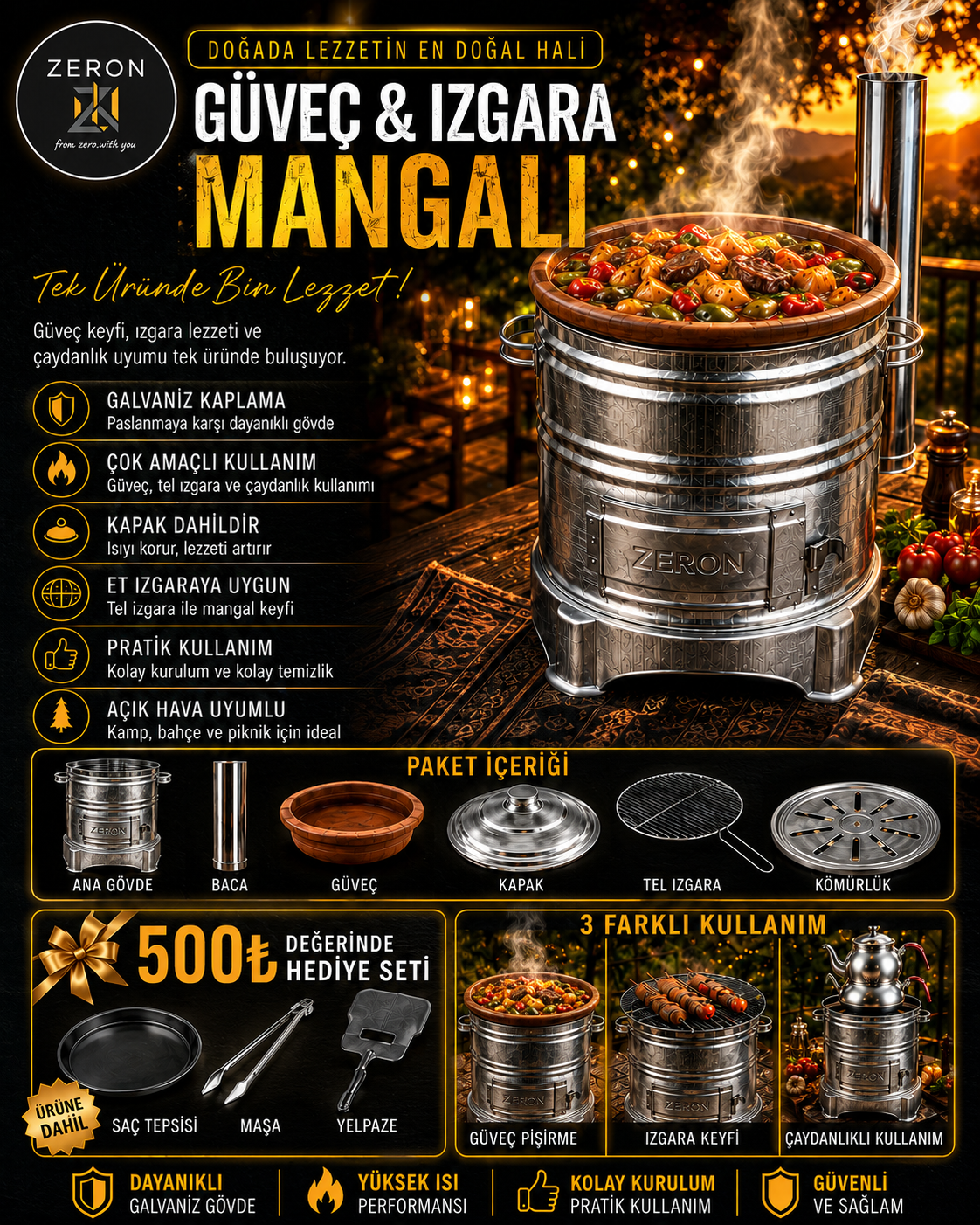 ZERON Güveç Mangal Seti