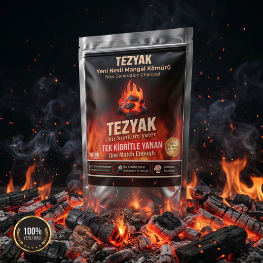Tezyak Tek Kibritle Yanan Doğal Mangal Kömür